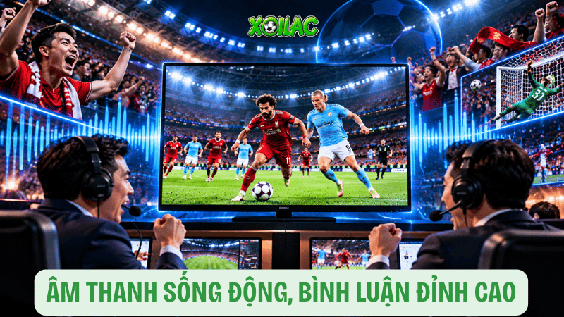 Âm thanh sống động và đội ngũ bình luận viên đỉnh cao